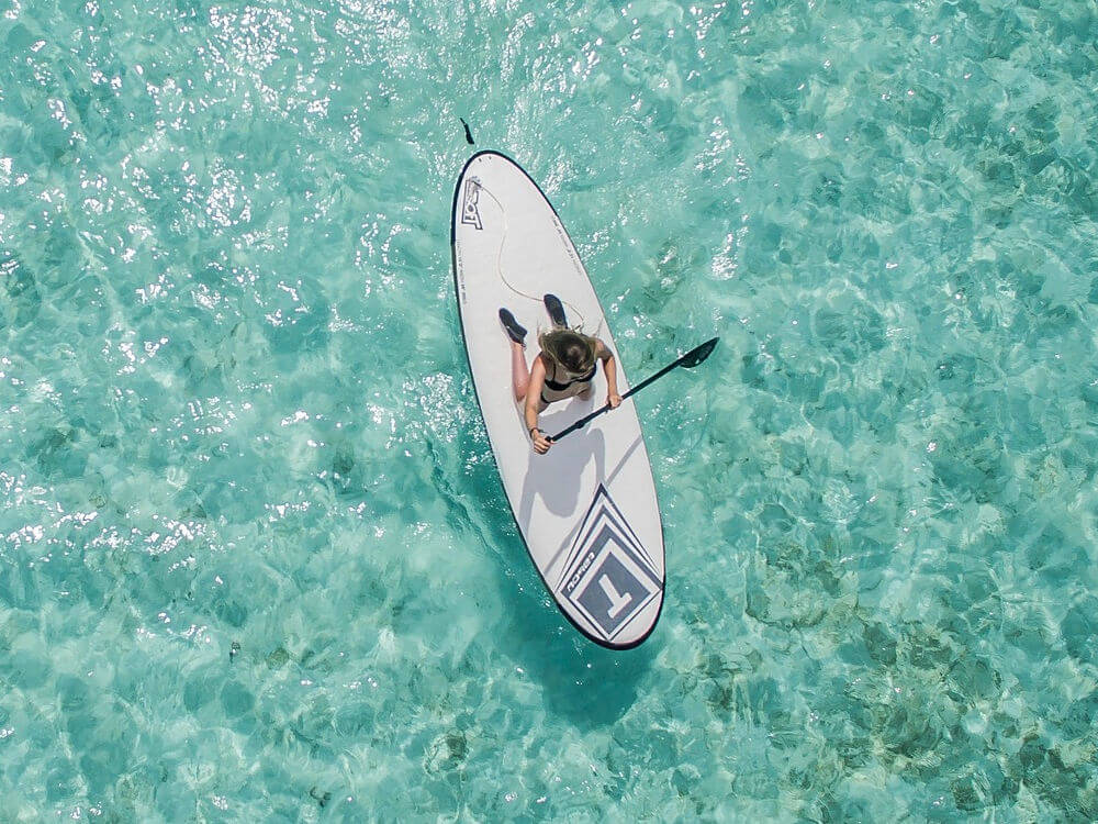 paddle dans le lagon