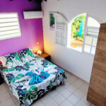 Chambre violette Villa Anolis