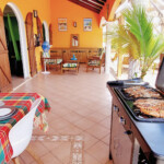 Terrasse couverte avec barbecue