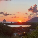 Couché de soleil depuis la terrasse